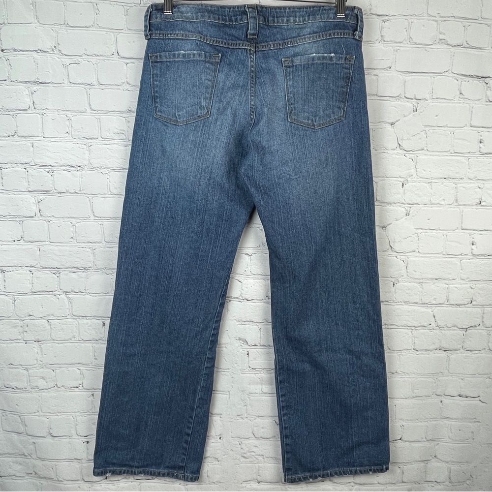 GARNET HILL blue wide leg jeans, size 8L - Picture 3 of 12